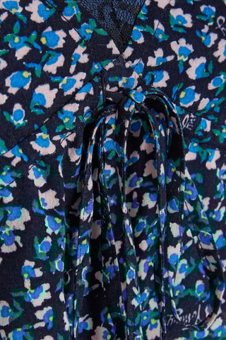 Crop top Noir et turquoise