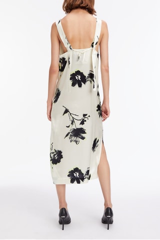 Robe midi - Ecru et noir