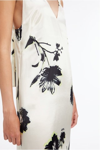 Robe midi - Ecru et noir