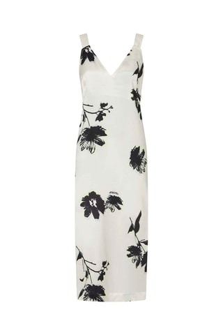 Robe midi - Ecru et noir