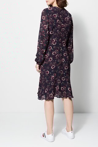 Robe fleurie Bleu marine et écru