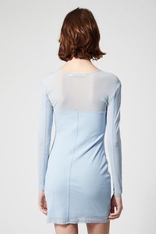 Robe droite en tulle - Ciel