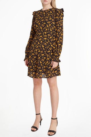Robe patineuse Noir et jaune