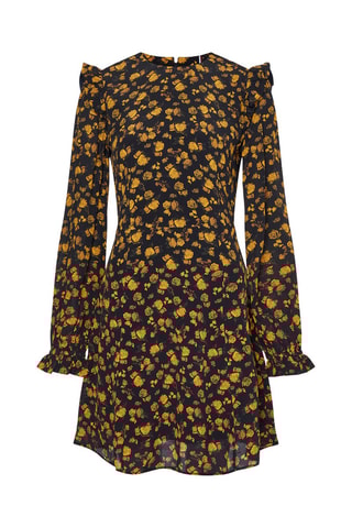 Robe patineuse Noir et jaune