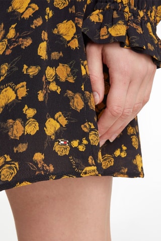 Robe patineuse Noir et jaune