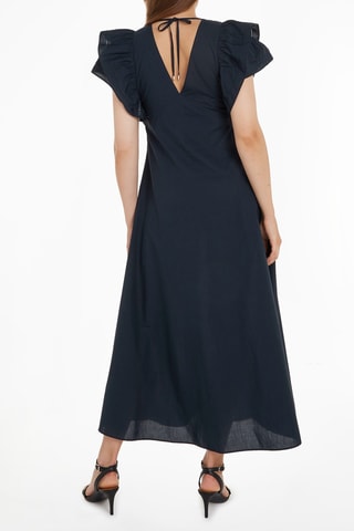 Robe longue en coton biologique Bleu marine