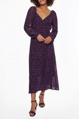 Robe midi Bleu marine et bordeaux