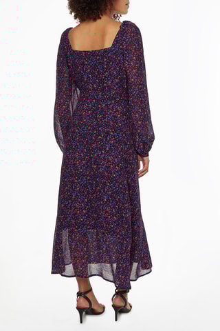 Robe midi Bleu marine et bordeaux