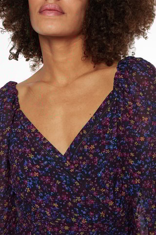 Robe midi Bleu marine et bordeaux