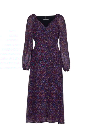 Robe midi Bleu marine et bordeaux