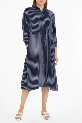 Robe chemise Bleu marine et écru