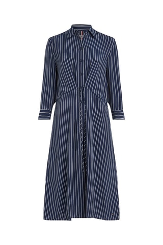 Robe chemise Bleu marine et écru