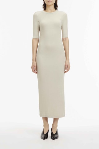 Robe fourreau Beige