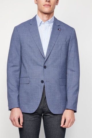 Veste de costume en laine - Bleu