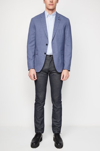 Veste de costume en laine - Bleu