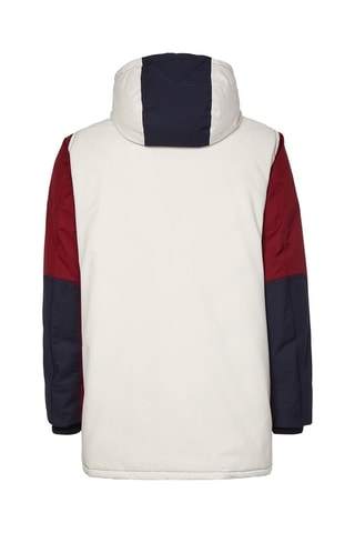 Parka à capuche Bleu et bordeaux
