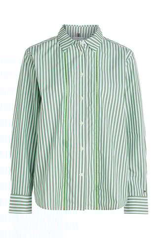 Chemisier en coton biologique Vert et blanc