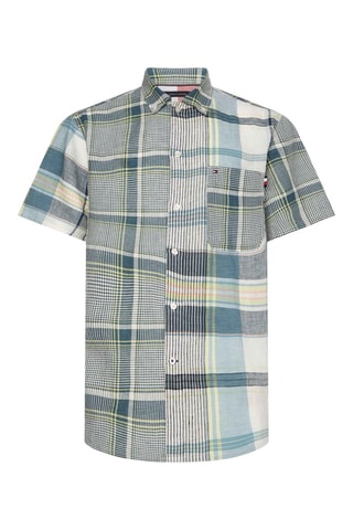 Chemise en lin Bleu
