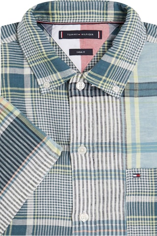 Chemise en lin Bleu