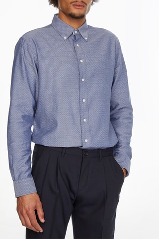 Chemise Bleu marine et blanc