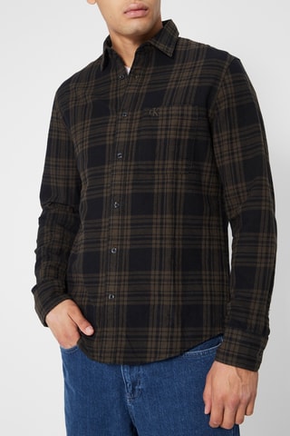 Chemise regular - Vert et bleu nuit