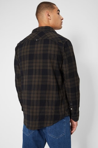 Chemise regular - Vert et bleu nuit