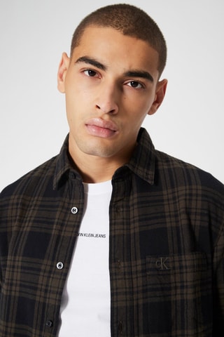 Chemise regular - Vert et bleu nuit