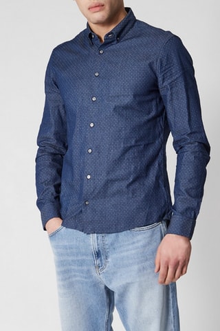 Chemise - Bleu marine et écru