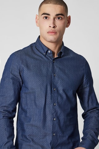Chemise - Bleu marine et écru