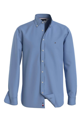 Chemise en coton biologique Bleu