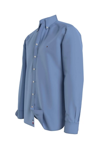 Chemise en coton biologique Bleu