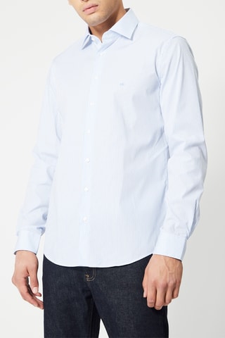 Chemise stretch Bleu clair et blanc