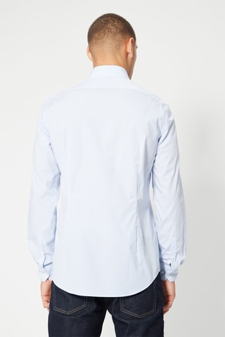 Chemise stretch Bleu clair et blanc