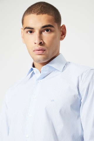 Chemise stretch Bleu clair et blanc