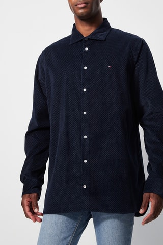 Chemise regular en coton biologique - Bleu marine