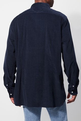 Chemise regular en coton biologique - Bleu marine