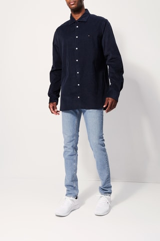 Chemise regular en coton biologique - Bleu marine