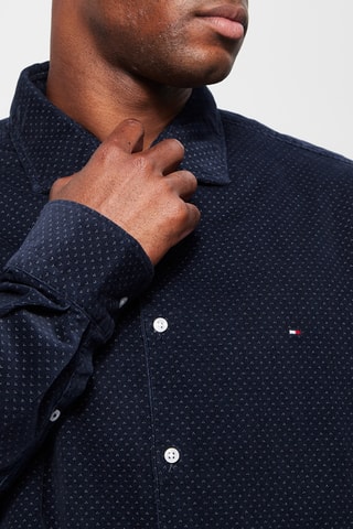Chemise regular en coton biologique - Bleu marine