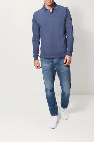 Polo regular en coton biologique Bleu