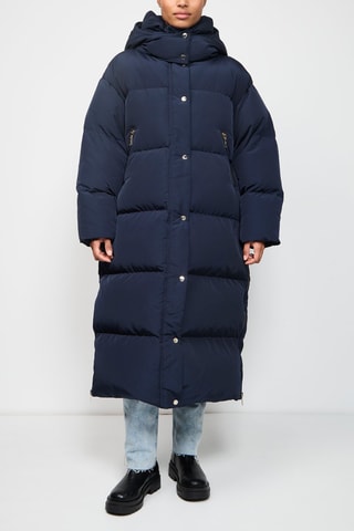 Doudoune longue à capuche Tommy x Gigi - Bleu marine