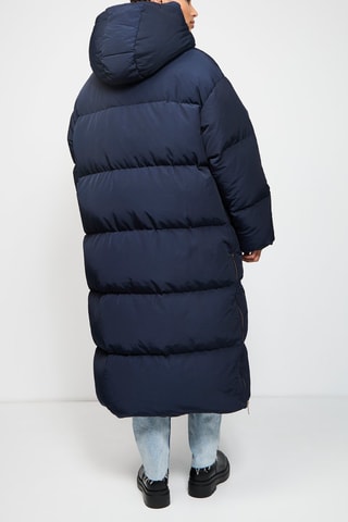Doudoune longue à capuche Tommy x Gigi - Bleu marine