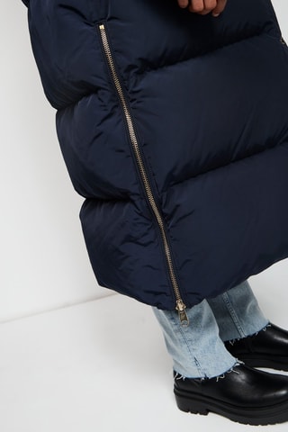 Doudoune longue à capuche Tommy x Gigi - Bleu marine