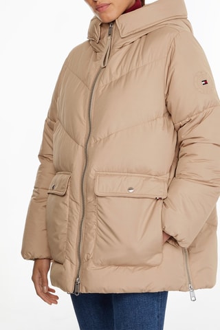 Doudoune à capuche Beige