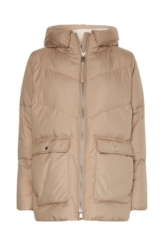 Doudoune à capuche Beige