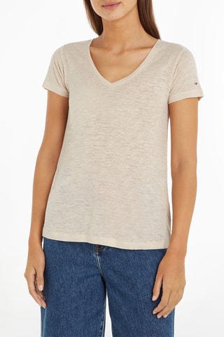 T-shirt en lin Kaki chiné