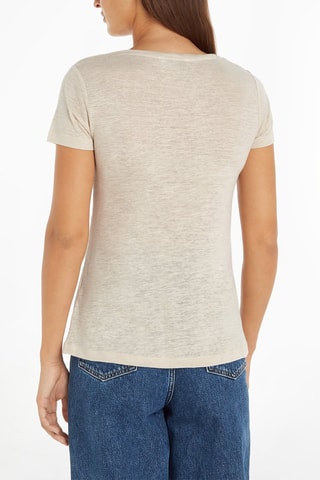 T-shirt en lin Kaki chiné