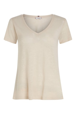 T-shirt en lin Kaki chiné