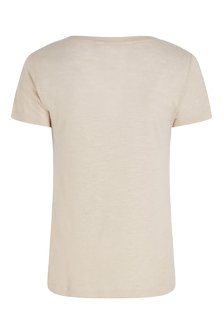 T-shirt en lin Kaki chiné