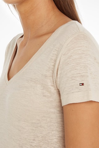 T-shirt en lin Kaki chiné