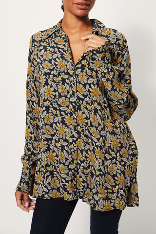 Blouse Bleu marine et jaune